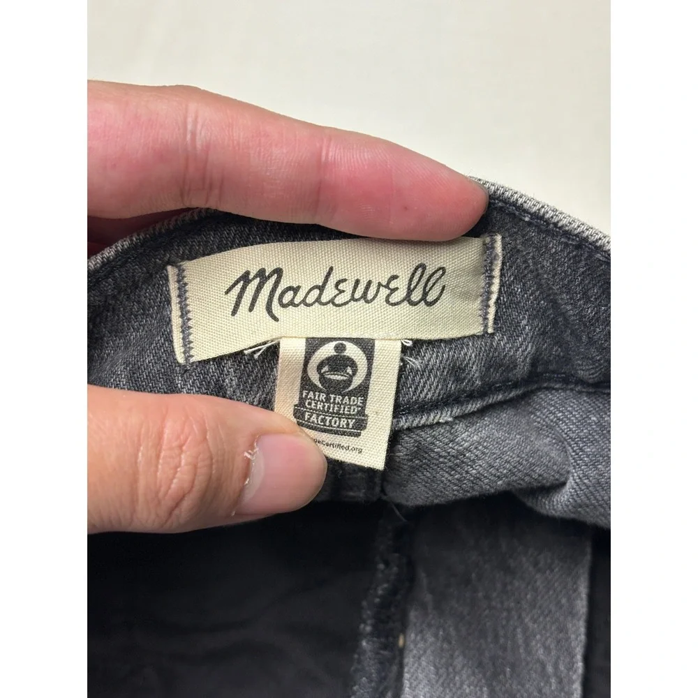 Madewell The Perfect Vintage Straight Jean Faded Black Seam Denim Womens 24X29 - Picture 5 of 14